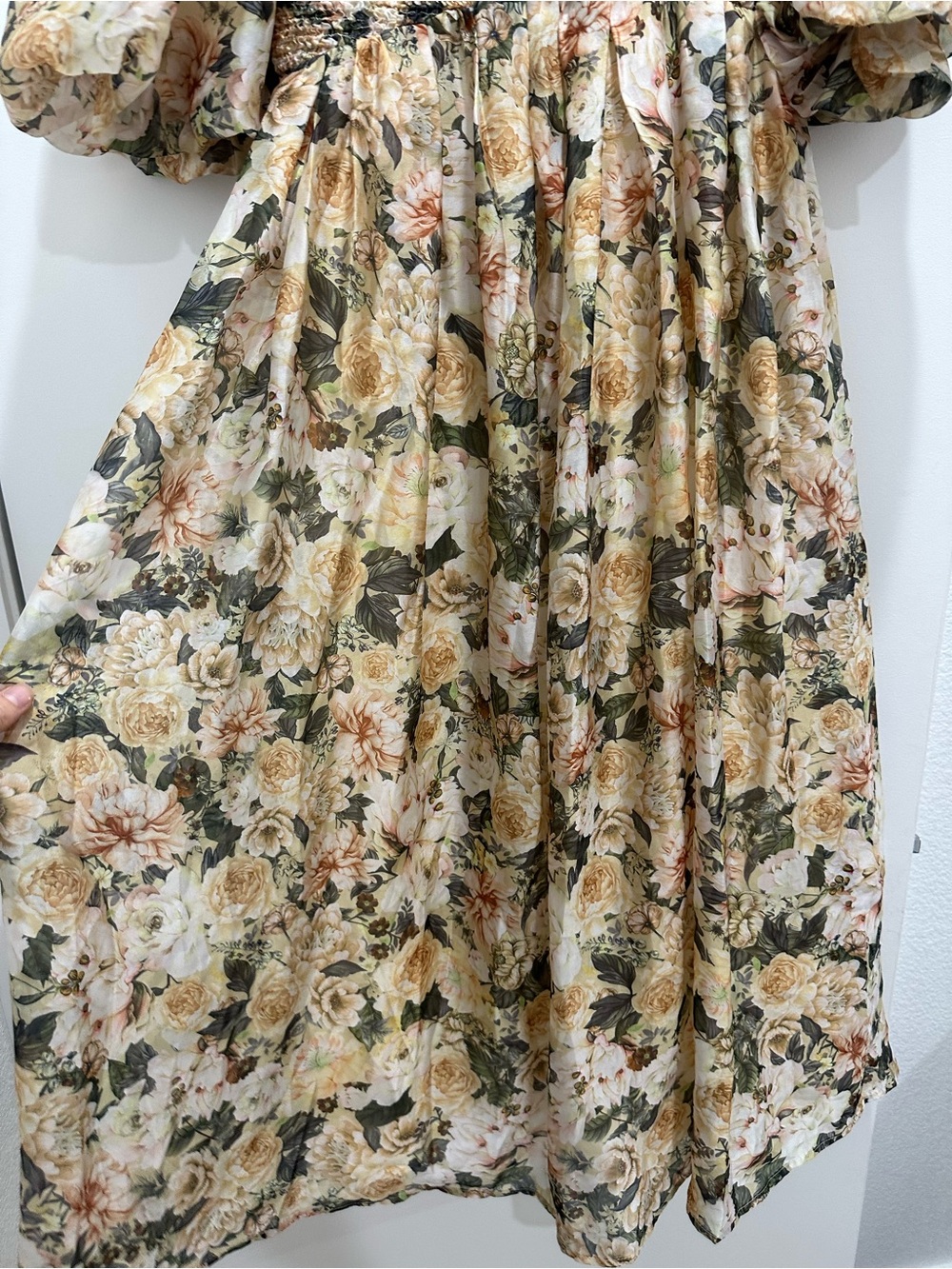 Worth Yellow Floral Maxi Dress with Puff Sleeves - Picture 6 of 9